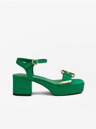 Green women's sandals - Women's