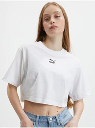 White Womens Crop Top Dare To - Women