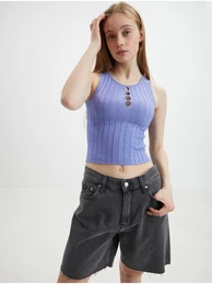 Light purple crop top tank top Frey - Women