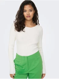 White sweater with opening at back Emmy - Women