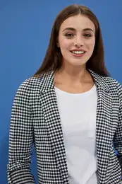 Jemn kostkovan bunda