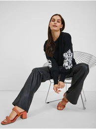 White-Black Ladies Sweater - Women