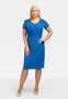 Modra Short sleeves Oprijete obleke za dame image