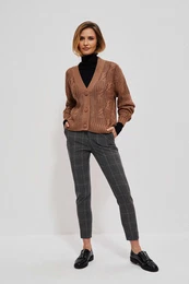 7/8-leg plaid trousers