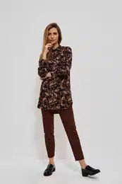 Shirt with autumn print
