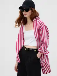 Striped Shirt Oversized - Women