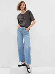 T-shirt with floral logo - Women