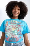 Rjava Short sleeves Majice za dame image