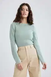 Regular Fit Crew Neck Thessaloniki Fabric Pullover