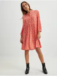 Red Women Floral Dress - Women