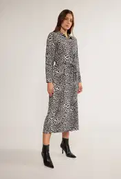 enske midi obleke Eleganten kupec na roajih Multi rna
