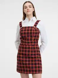 Red & Black Women's Plaid Dress - Women's