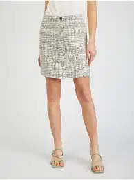 Beige ladies tweed skirt - Ladies
