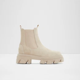 Beige women's suede chelsea boots Big Trek