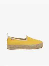 Yellow women's espadrilles on platform - Women