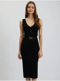 Black Ladies Sweater Dress - Women