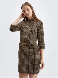 Brown Ladies Patterned Dress - Women