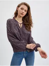 Rovo-ern dmsk kvtovan halenka - Dmsk