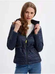 Dark blue womens light quilted jacket - Women