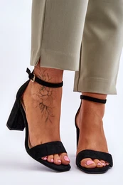 Women's Classic Suede Sandals Black Passo