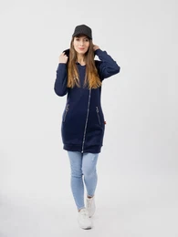 Dmsk prodlouen mikina - modr