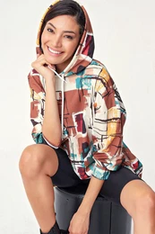 4125 Brown Oversized Sweatshirt Dress