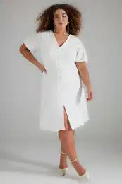Curve Bl tlatko Detailn svatebn tkan midi aty