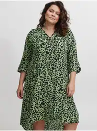 Green Women Patterned Shirt Dress - Women