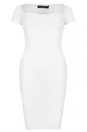 Z2016 WOMEN'S DRESS-PLAIN WHITE