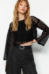 rni prozorni pulover za pletenine