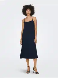 Dark blue women basic midishats Frida - Ladies