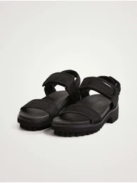 Black Track Sandal - Women