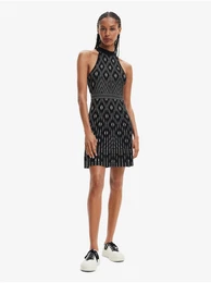 White and Black Women Patterned Dress El Havre - Women