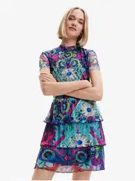Blue Patterned Dress Exeter-Lacroix - Women