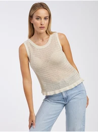 Beige Women's Knitted Top Tikka - Women