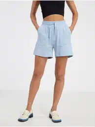Light blue ladies tracksuit shorts Paris - Women