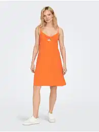 Orange women's dress Mette - Women's