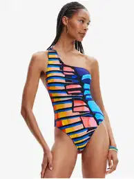 Black women's striped swimsuit Amazonas - Women