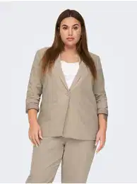Beige women's linen jacket CARMAKOMA Lola - Ladies