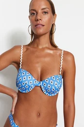 geometrijski vzorec spodnjega traku Bikini Top