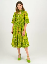 Light Green Women Floral Dress Sneaky Diamon - Women