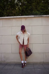 Dusty Rose Seamless/Seamless Washed Knitted Sports Shorts/Short