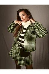 Tweed Jacket with Tassel Detail and Pockets