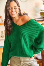 V-Neck Thessaloniki Knit Oversize Knitwear Sweater