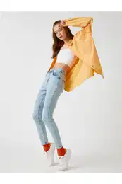 Skinny Leg Jeans Trousers Slim Fit High Waist - Carmen Jean
