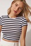 Bela, Črna Prugasta majica Pustovanje za dame image