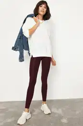 Women's Damson Long Belt Compression Shiny Disco Leggings