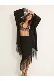 Melis Aazat X Cotton - Tassel Detail Kimono
