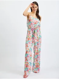 Pink-cream Women's Floral Overall - Women