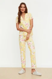enska piama komplet Floral patterned